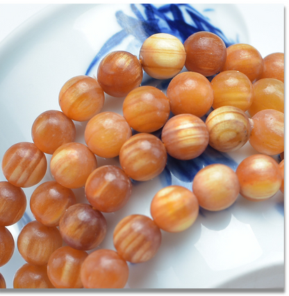 Imperial Blood Dragon Wood 108 Mala 8mm | Full Red Transparency Buddhist Meditation Bracelet